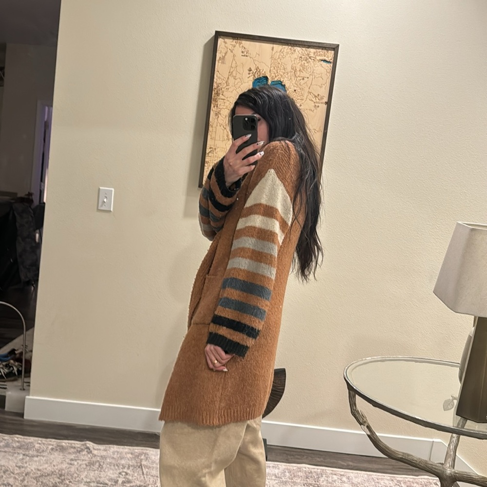 Wishlist Long Cardigan Striped Sweater